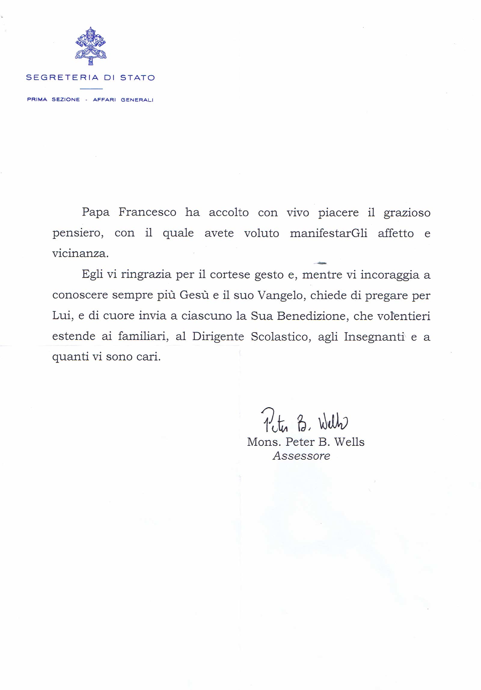 lettera papa